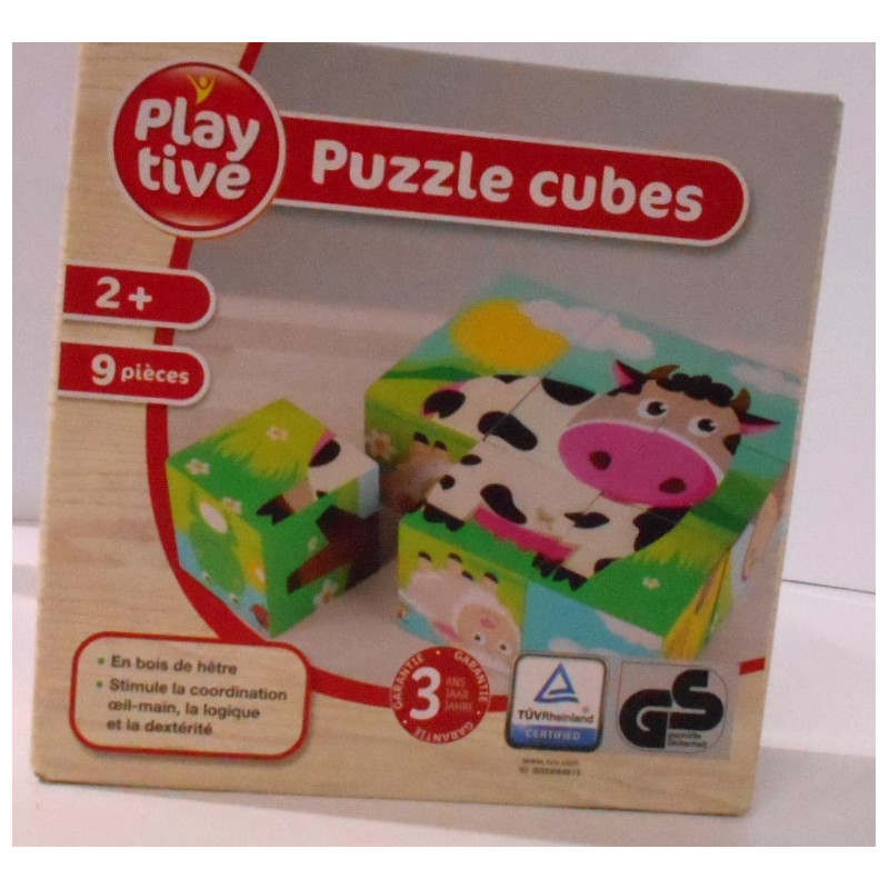 Puzzle cubes en bois - Playtive