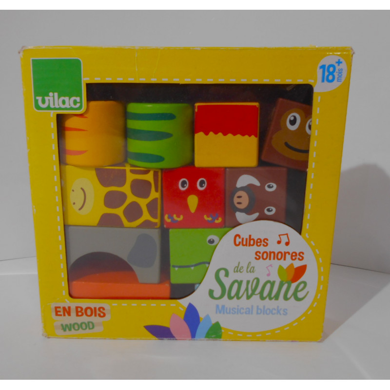 Cubes sonores en bois de la Savane - Vilac