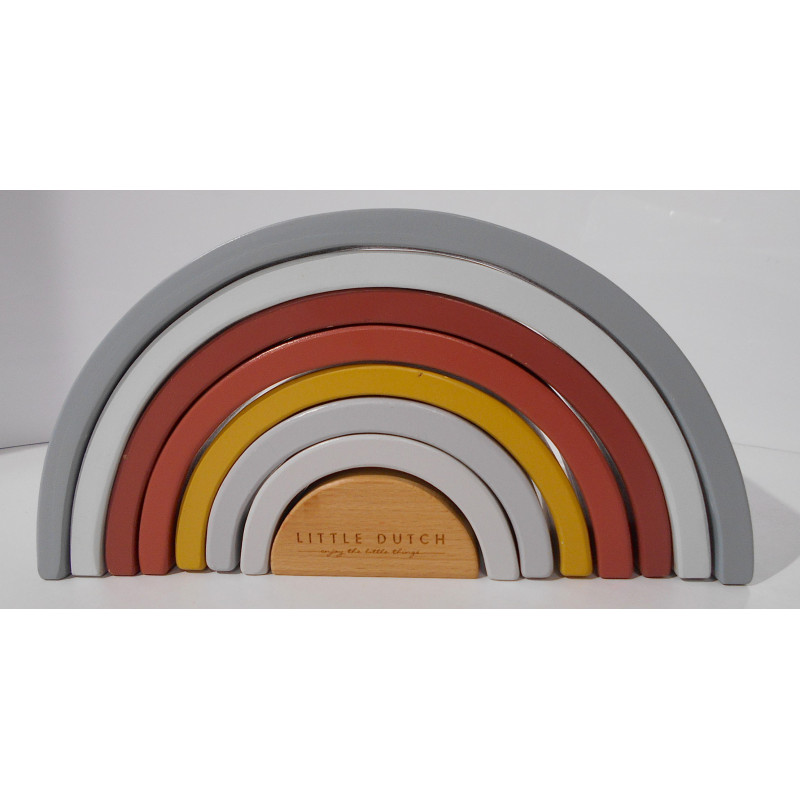 Arc-en-ciel en bois à empiler  - Little Dutch