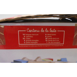 Jeu de construction en bois 100 pièces  - FERRY jouets