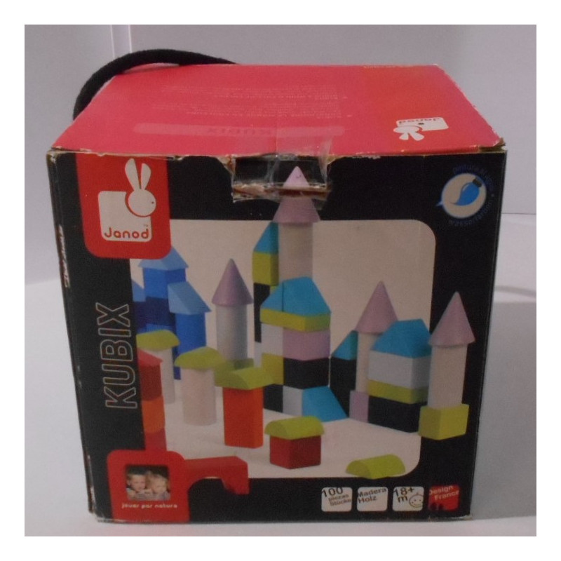 KUBIX 100 pièces en bois - Janod