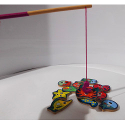 Jeu de pêche magnétique en bois Thème marin