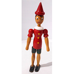 Figurine Pinocchio articulée en bois