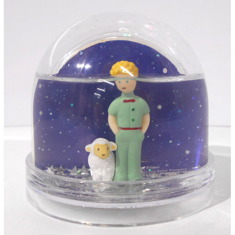 Boule de neige le petit prince avec mouton