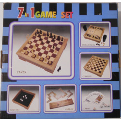 Coffret multi-jeux en bois