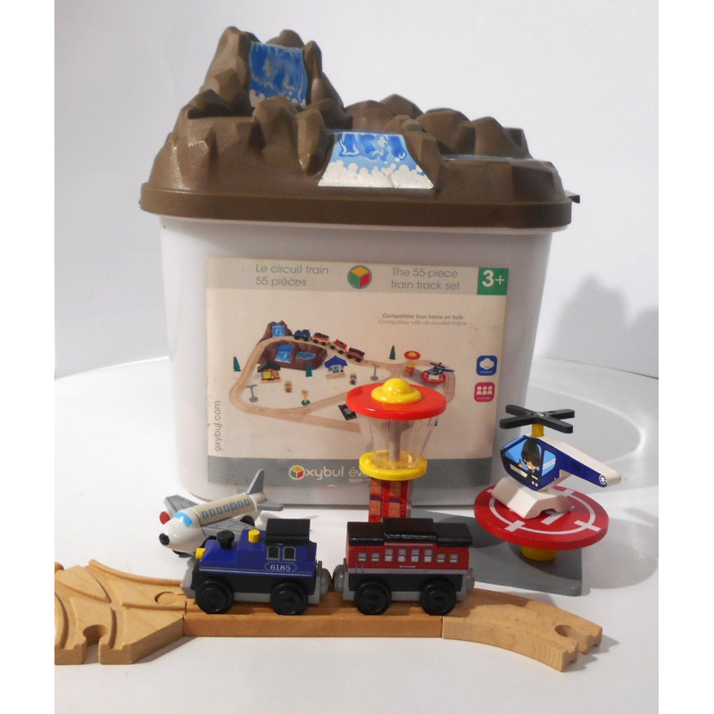 Circuit train en bois - Oxybul
