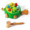 Tortue en bois à marteler
