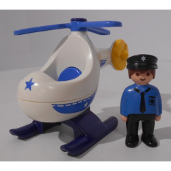 Hélicoptère de police - Playmobil 1.2.3