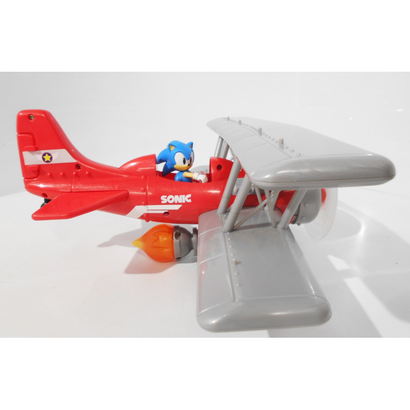 Avion Électronique Tornado Biplane et Figurine Sonic
