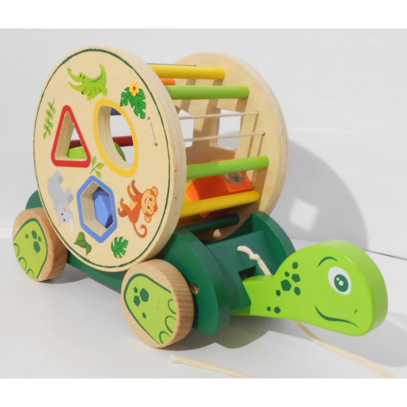 Tortue en bois à tirer - Playtive