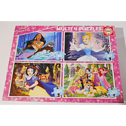 4 Puzzles Disney Princess -...