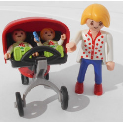 Playmobil City Life - Maman avec jumeaux - Réf. 5573