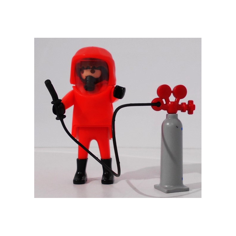 Figurine Playmobil - Technicien en combinaison hazmat