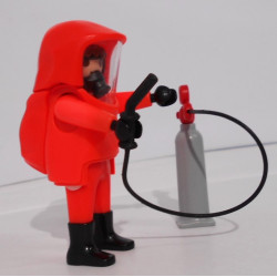 Figurine Playmobil - Technicien en combinaison hazmat
