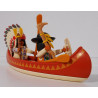 Canoë indien Playmobil avec 2 personnages et accessoires