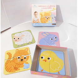 Puzzles animaux de la ferme à assembler - Nathan