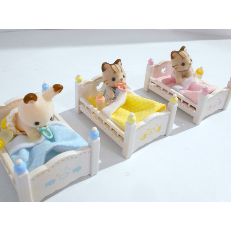 Lot de 3 petits lits à superposer - 3 couchettes - Sylvanian Families