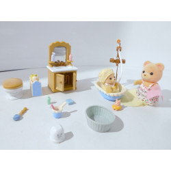 Set de salle de bain - Le bain de bébé ours - Sylvanian Families - Création La remise enjouée