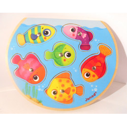 Puzzl en bois poissons - JANOD