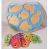 Puzzl en bois poissons - JANOD