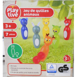 Quilles animaux en bois -...