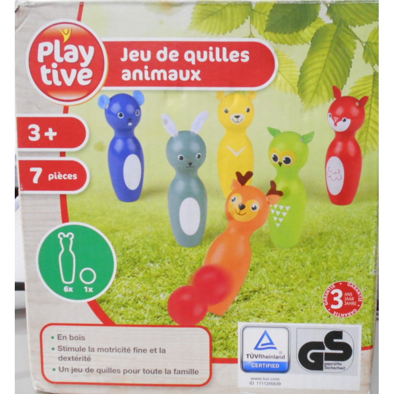 Quilles animaux en bois - Playtive