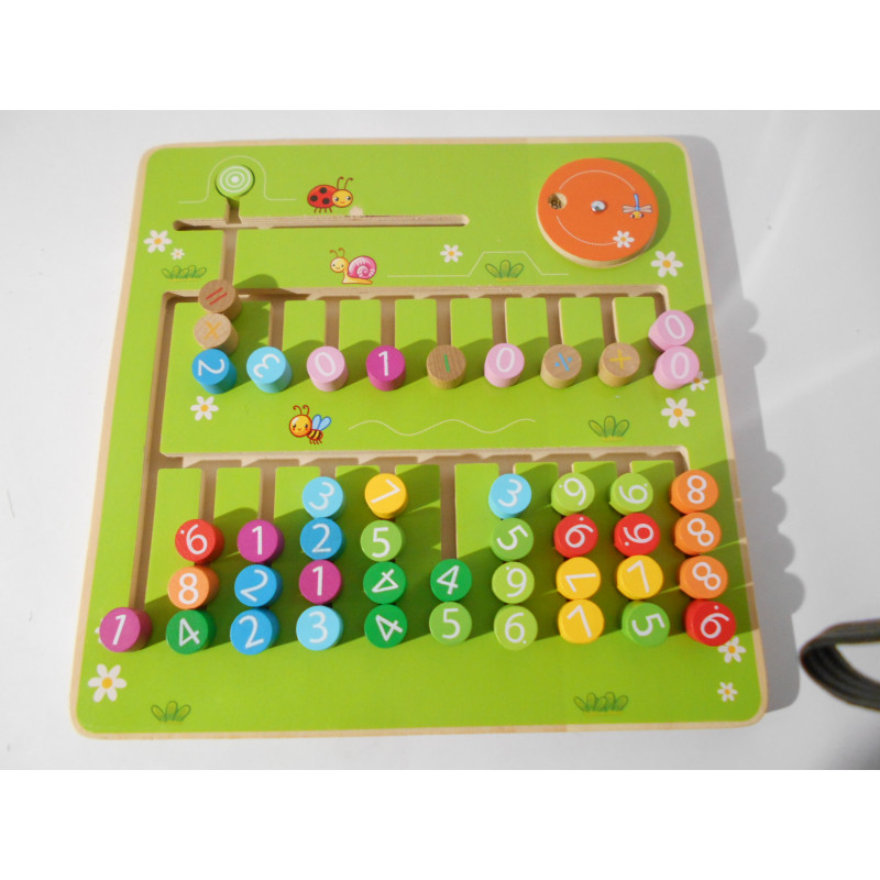 Jeu de calcul en bois