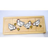 Puzzle en bois - Poules
