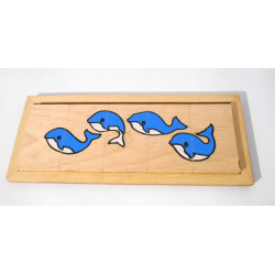 puzzle en bois 1er age - baleine