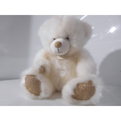 Doudou Et Compagnie - Peluche Ours Collection Blanc 40 cm