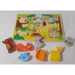 Puzzle en bois animaux de la foret