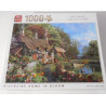 Puzzle Riverside home in bloom - King