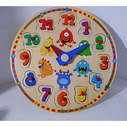 Puzzle Horloge en Bois -...