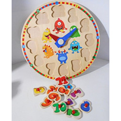 Puzzle Horloge en Bois - Playtive