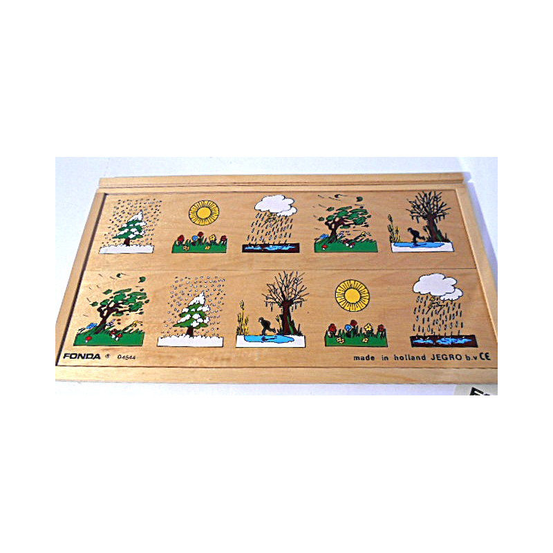 Jeu éducatif en bois les saisons - Jegro