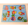 Puzzle poisson en bois