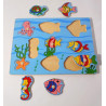 Puzzle poisson en bois