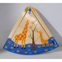 Puzzle en bois girafes