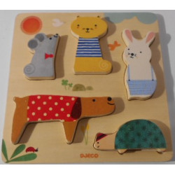 Puzzle en bois animaux - DJECO