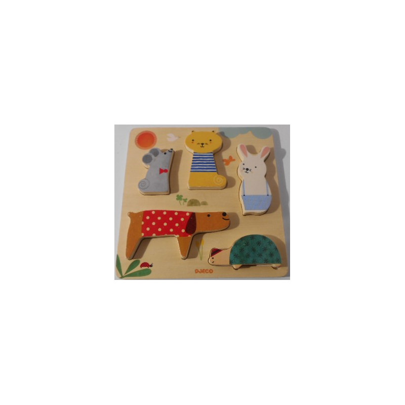 Puzzle en bois animaux - DJECO