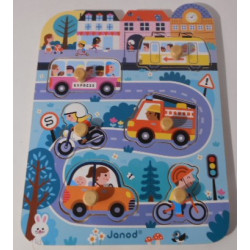 Puzzle en bois véhicules -...