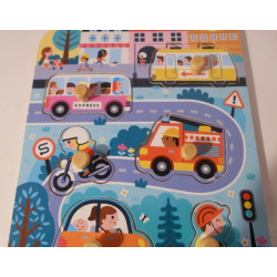 Puzzle en bois véhicules - JANOD