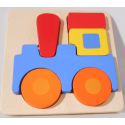 Puzzle camion en bois -...
