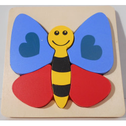Puzzle en bois papillon -...