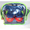 Ensemble patin à roulettes et protection enfant
