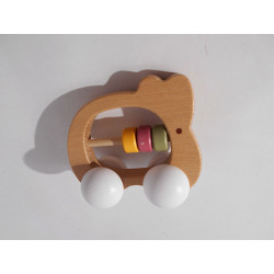 Hochet en bois lapin