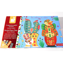 Coffret languettes papier tressées Animaux rigolos - Janod