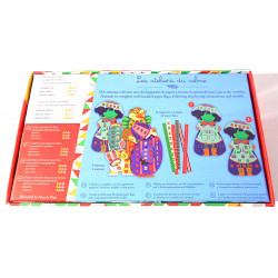 Coffret languettes papier tressées Animaux rigolos - Janod