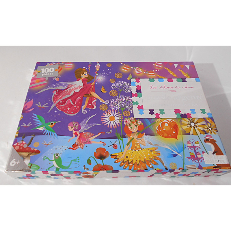 Puzzle argenté Au royaume des fées - Deux coqs d'or