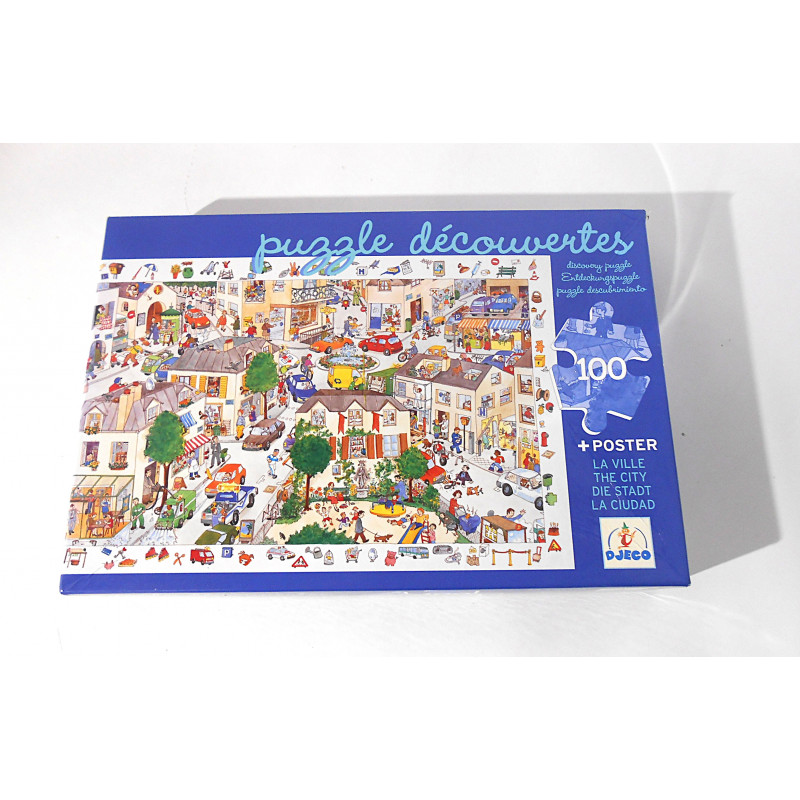 Puzzle découvertes La ville - Djeco - 100 pièces